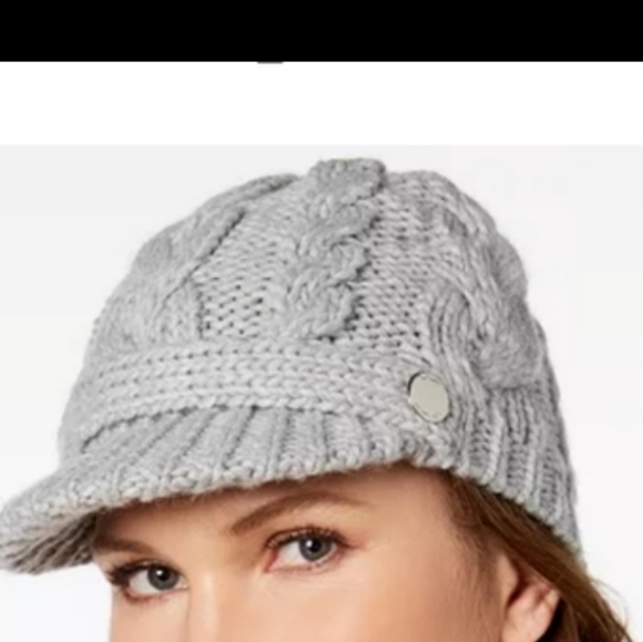 New Pointelle cable knit peak cap hat with brim Michael Kors - Picture 1 of 6